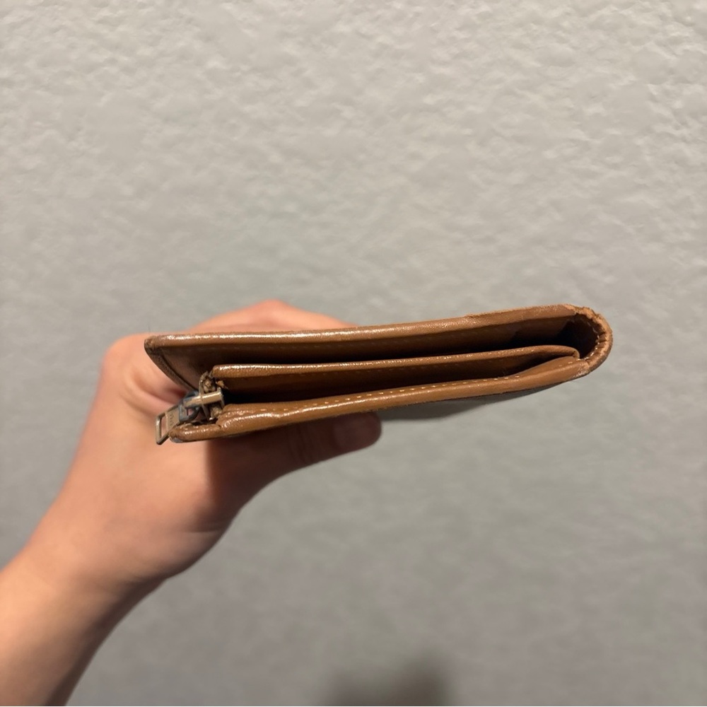 Celine Triomphe Pattern Continental Wallet - Beig… - image 7